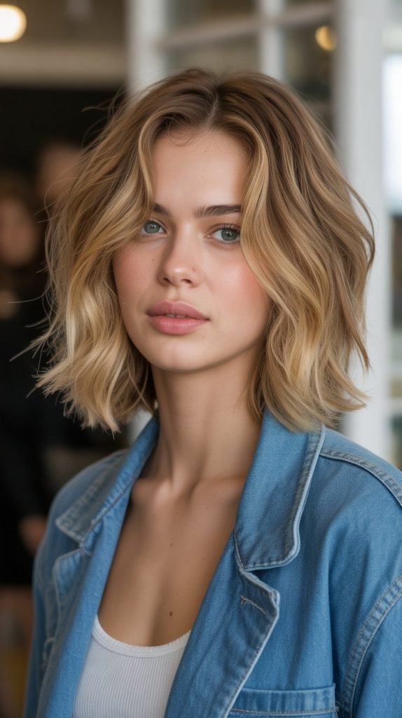 Medium-Length Shaggy Bob