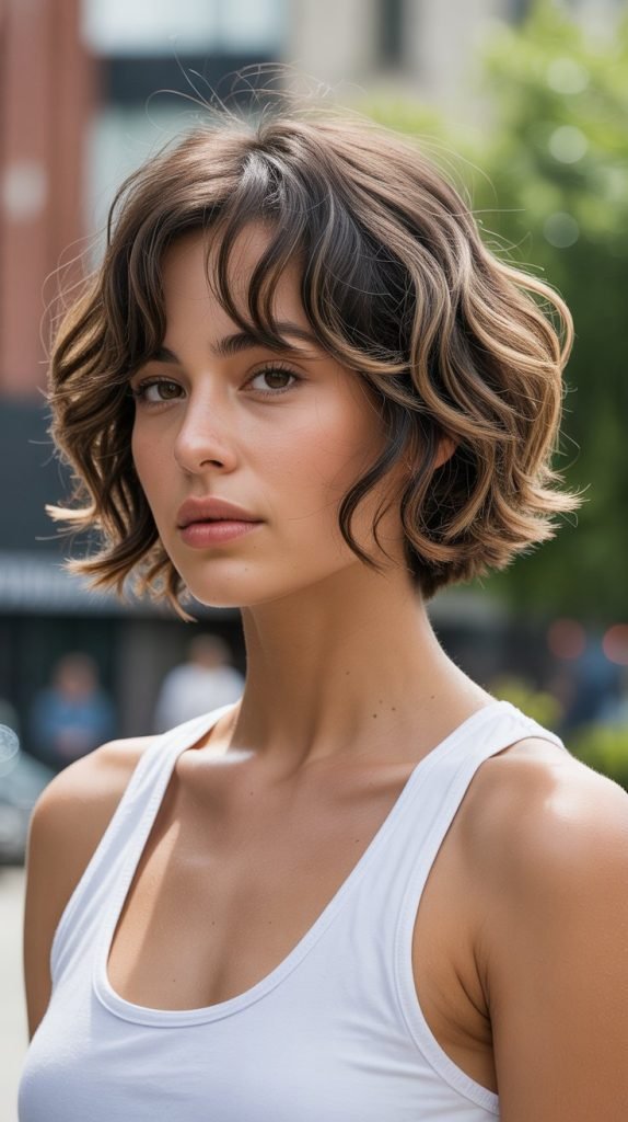 Textured Bob with Wispy Fringe