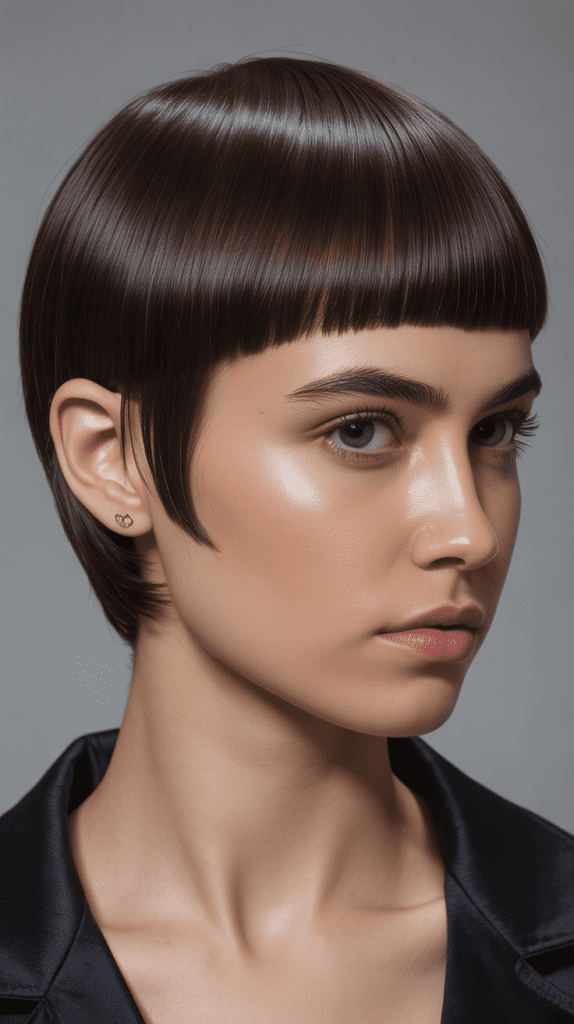 Sleek Pin-Straight Pixie