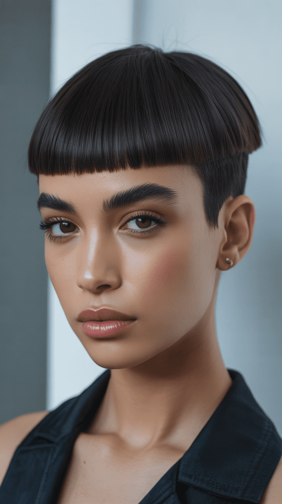 Sleek Straight Pixie with Micro Bangs