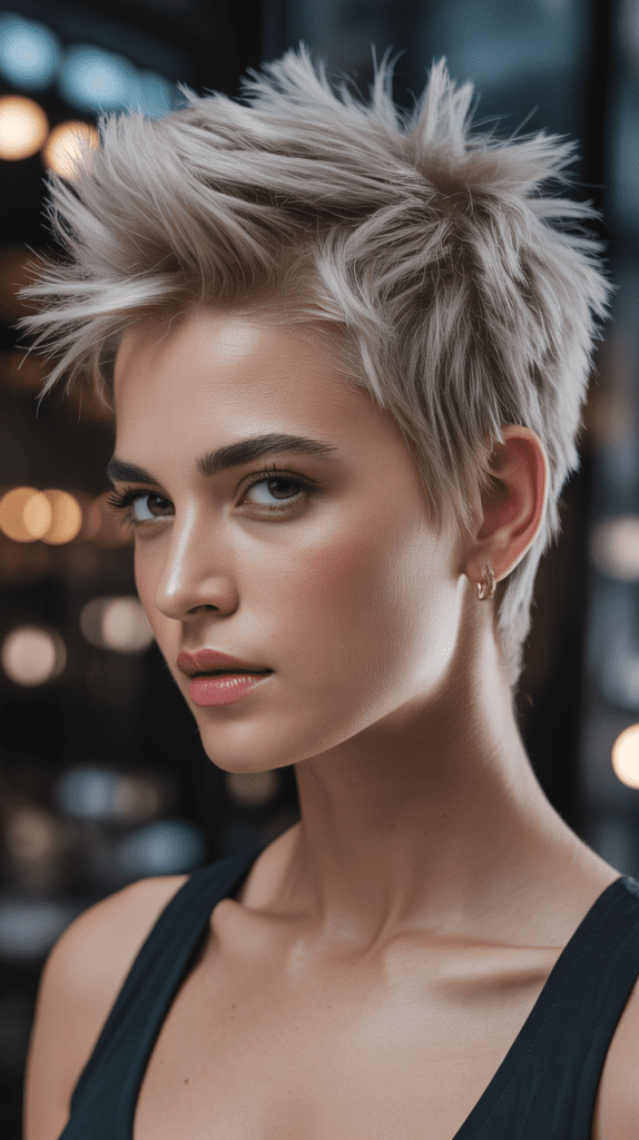 Spiky Textured Pixie Look