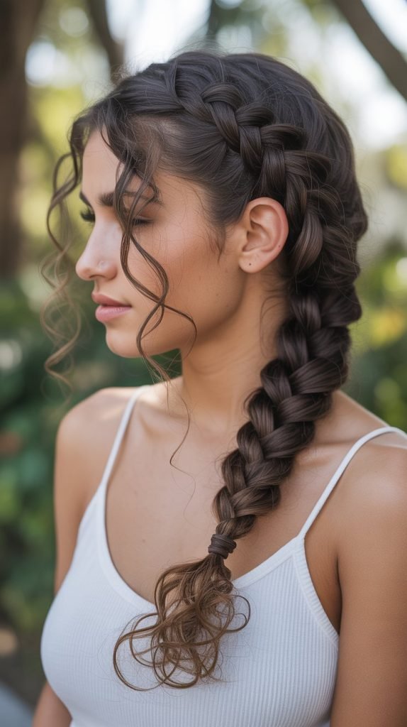 Loose Side Braid Cascade