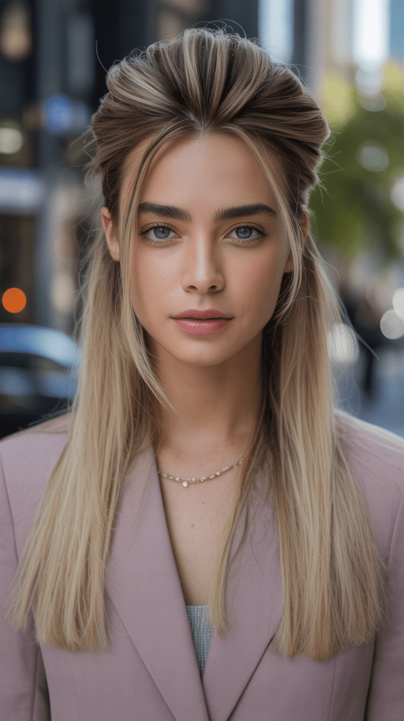 Textured Half-Up Style