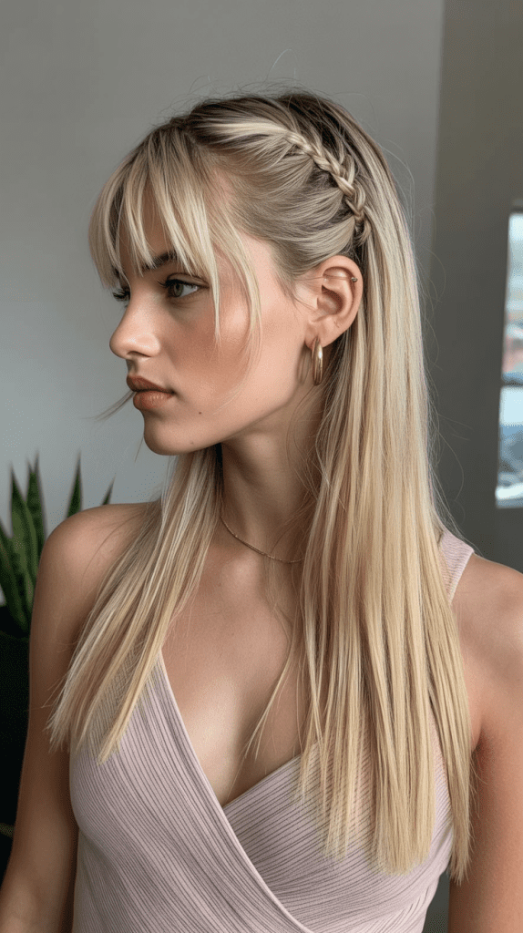 Textured Ponytail with Braided Wrap