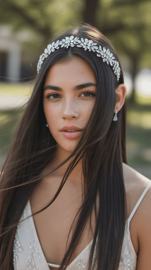 Straight Hair with Statement Headband