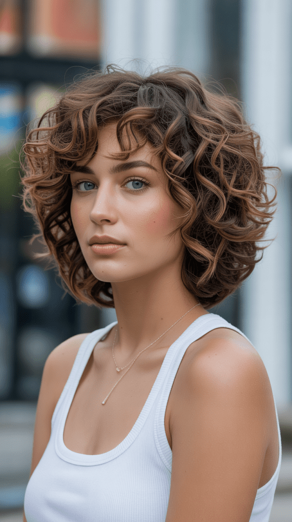 Layered Curly Bob for Enhanced Movement