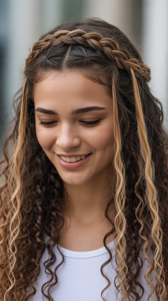 . Waterfall Braid Crown