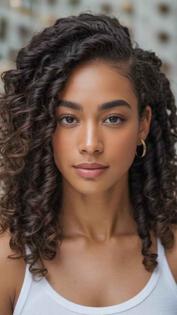 Side-Swept Flat Twist Out