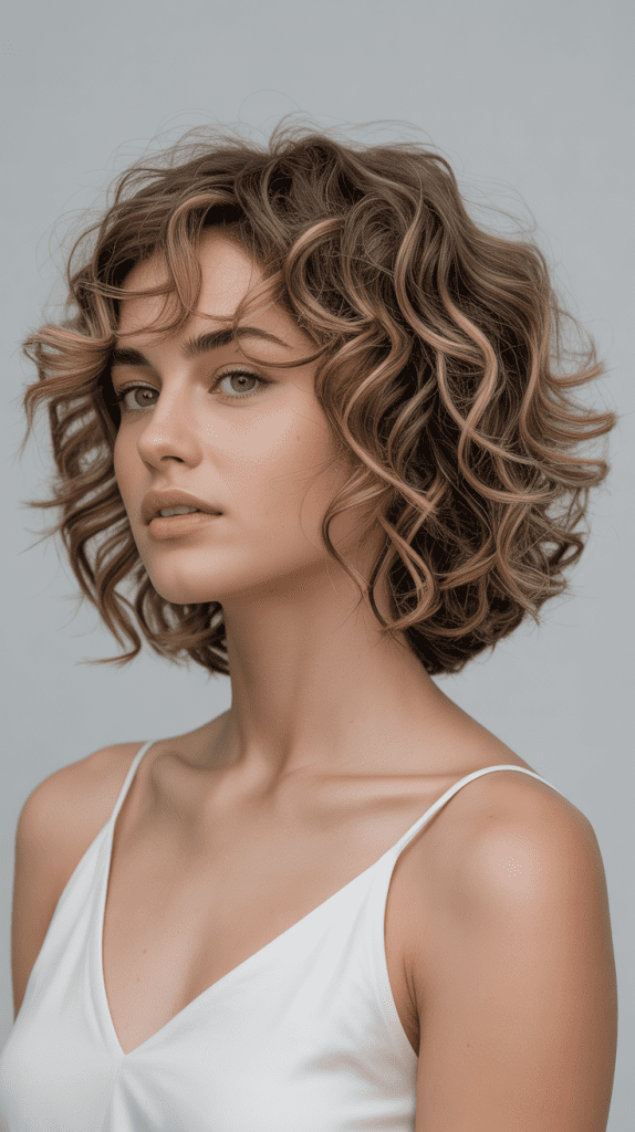 Curly Bob with Soft Layers for Movement