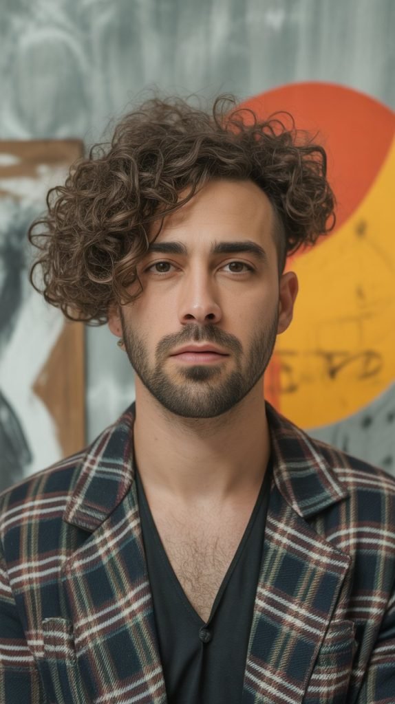 29. Curly Asymmetrical Cut