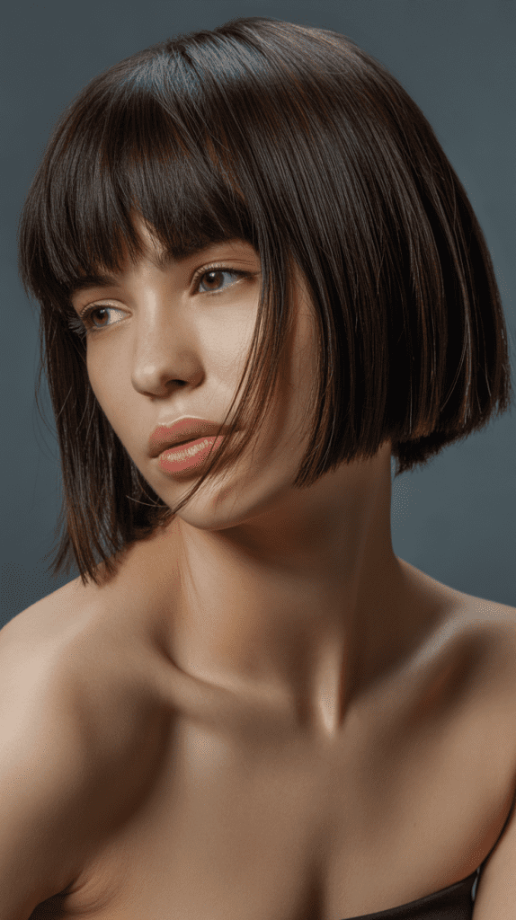Blunt Bob with Asymmetrical Bangs
