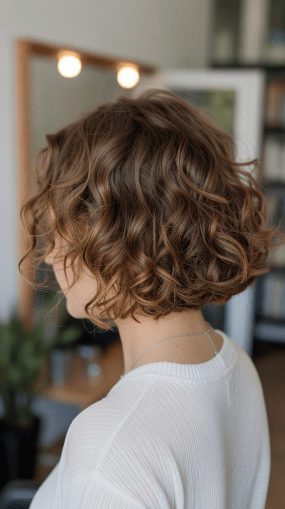 Curly A-Line Bob Structure