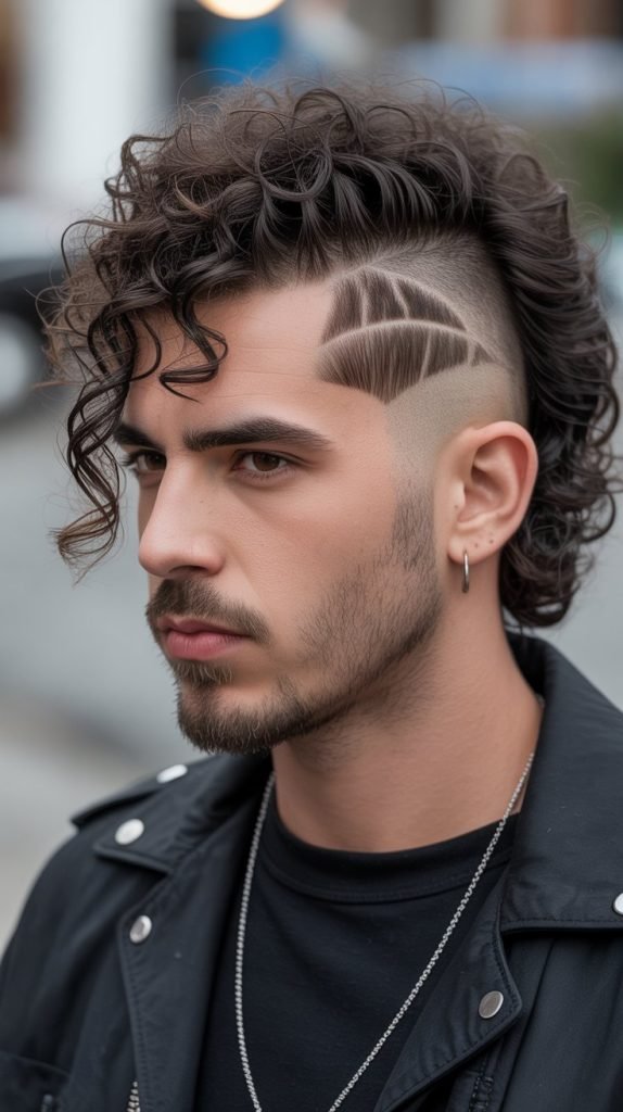  Curly Mullet Mohawk