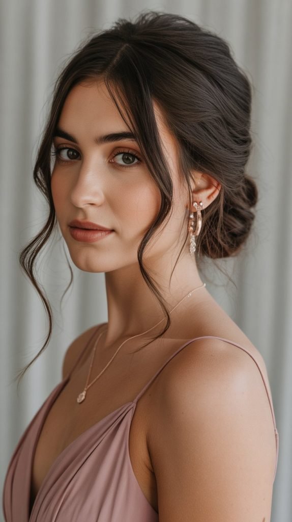 5. Messy Side-Swept Updo