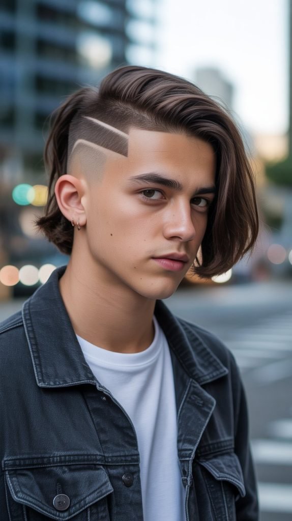 Long Hair with Disconnected Undercut