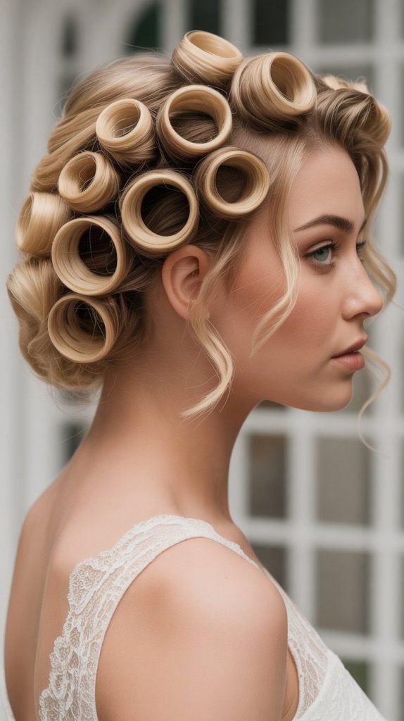 Spiral Pin Curl Updo
