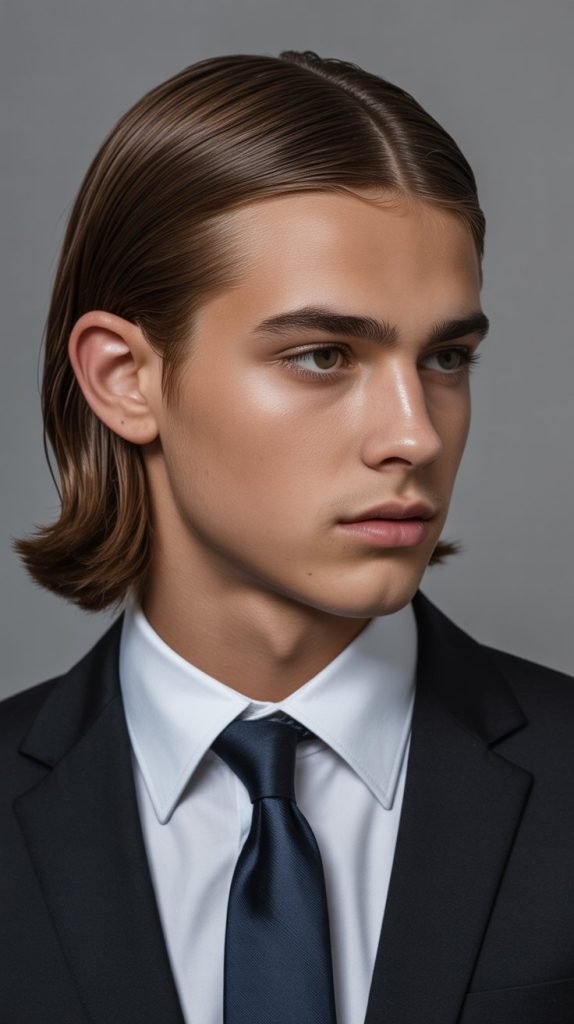  Long Hair Slicked Back