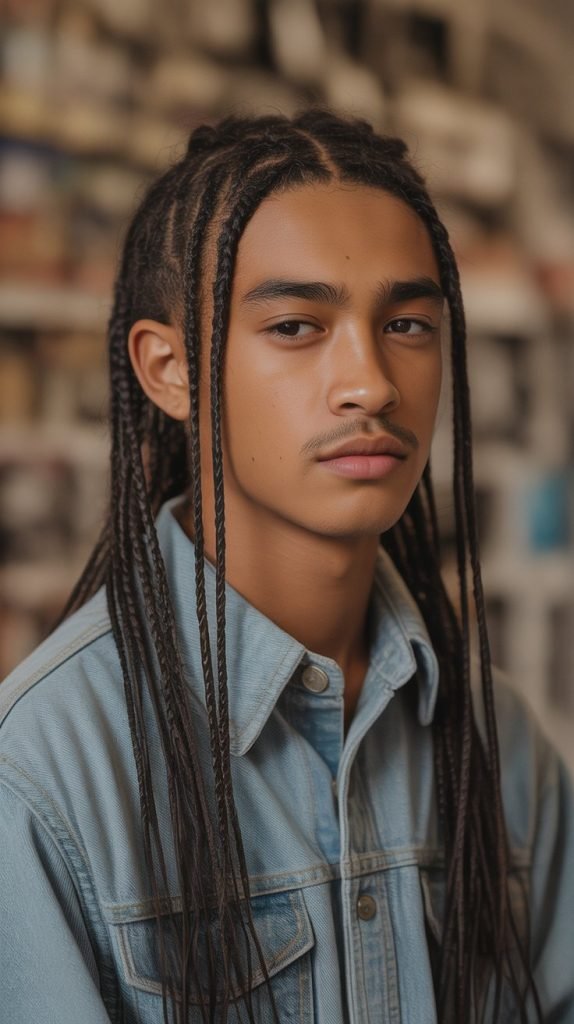 Long Hair with Braided Elements