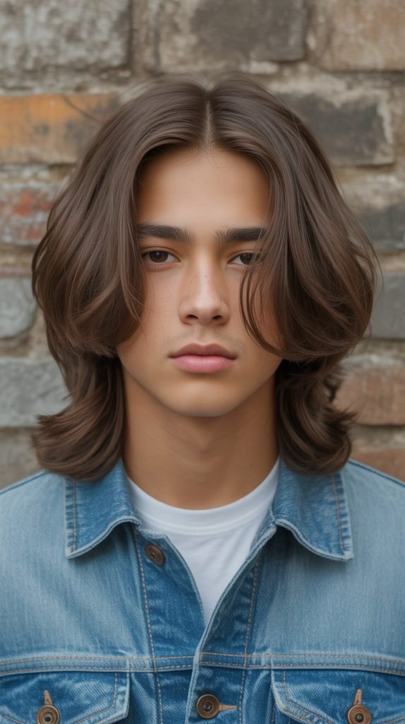 Long Hair with Middle Part and Layers