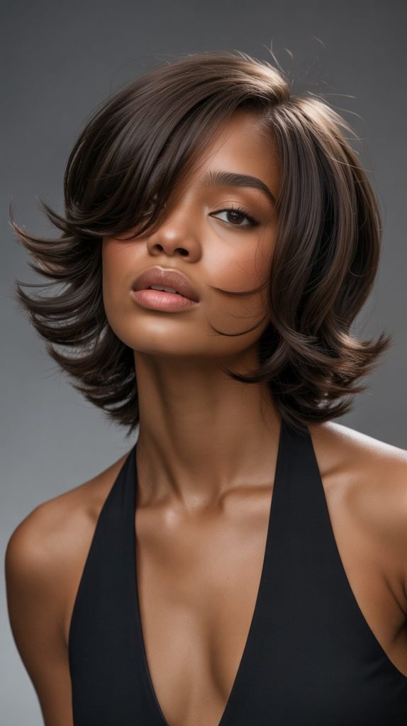 Layered Feathered Bob