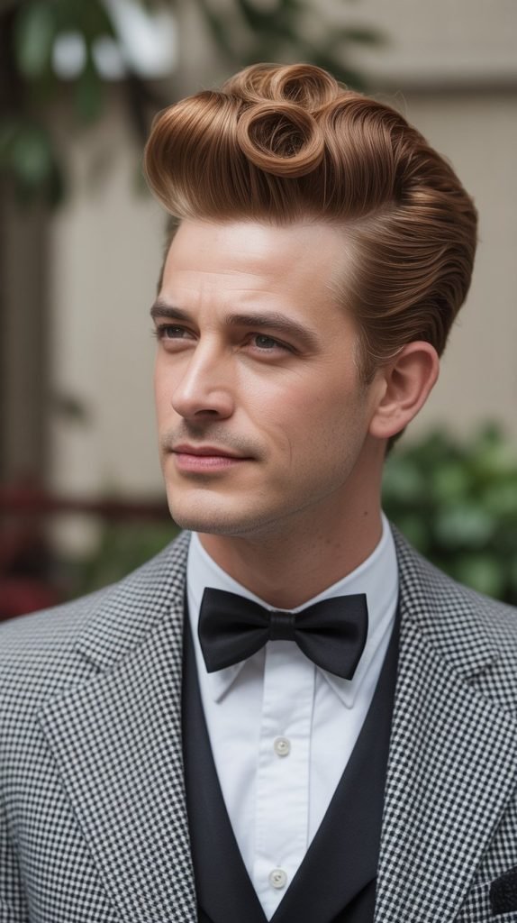 Vintage Curly Pompadour