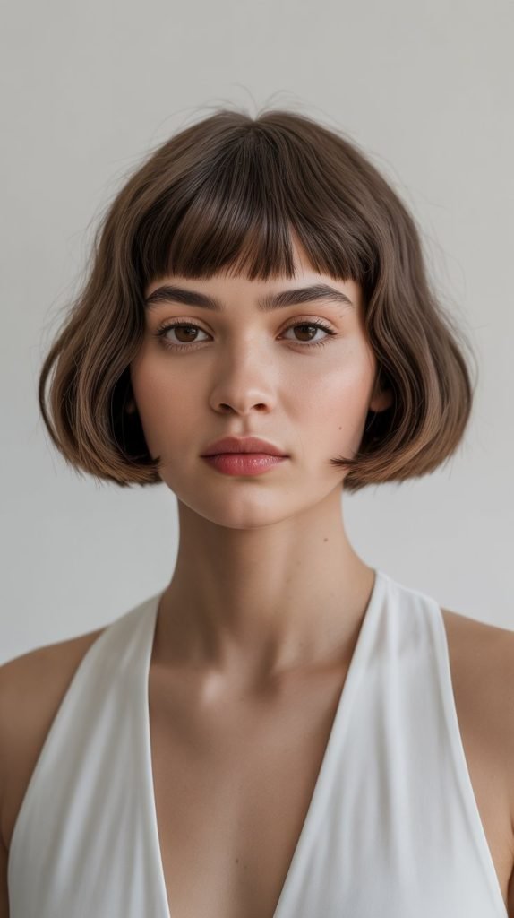 Blunt Bob with Baby Fringe