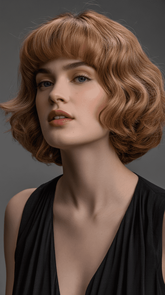 Voluminous Jaw-Length Bob with Full Fringe