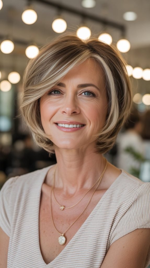 Feathered Bob with Graduated Layers