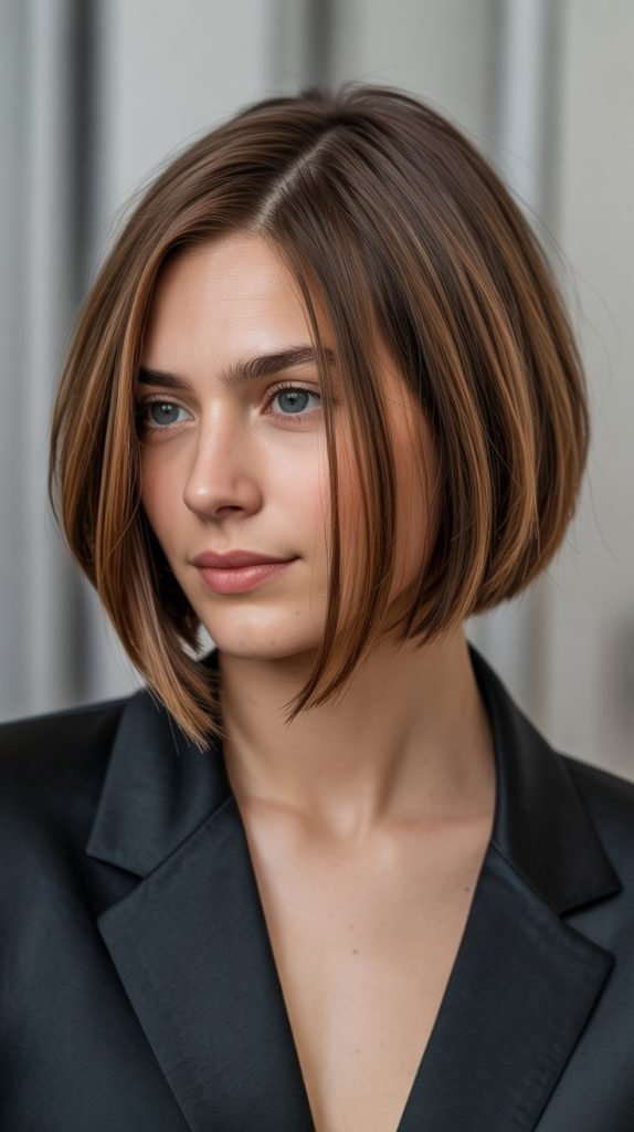  Ear-Length Bob with Internal Layers