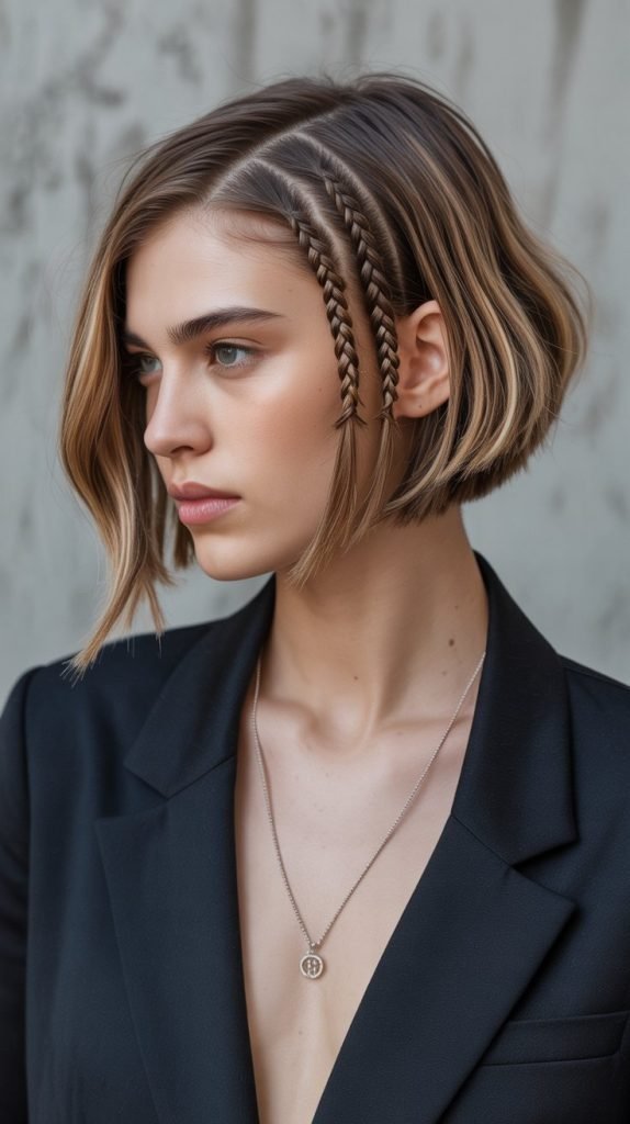 Asymmetrical Braid Bob