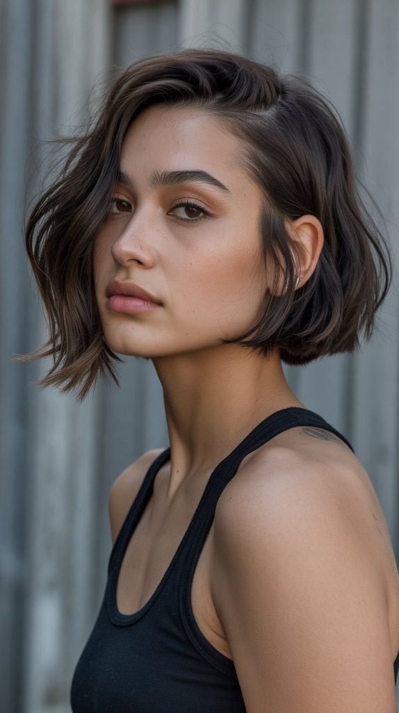  Edgy Undercut Bob with Rebellious Spirit
