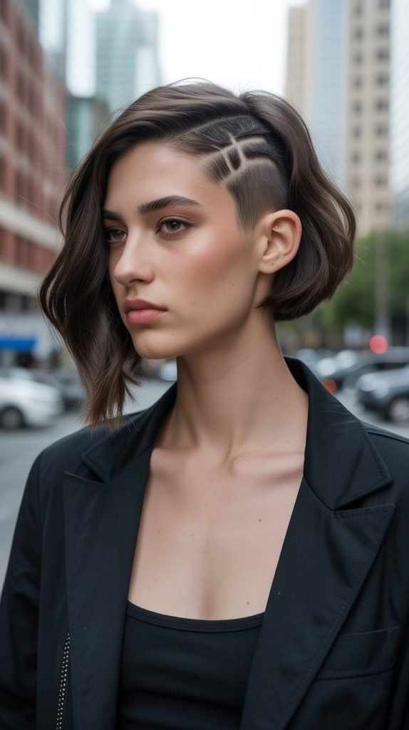 Edgy Angled Undercut Bob