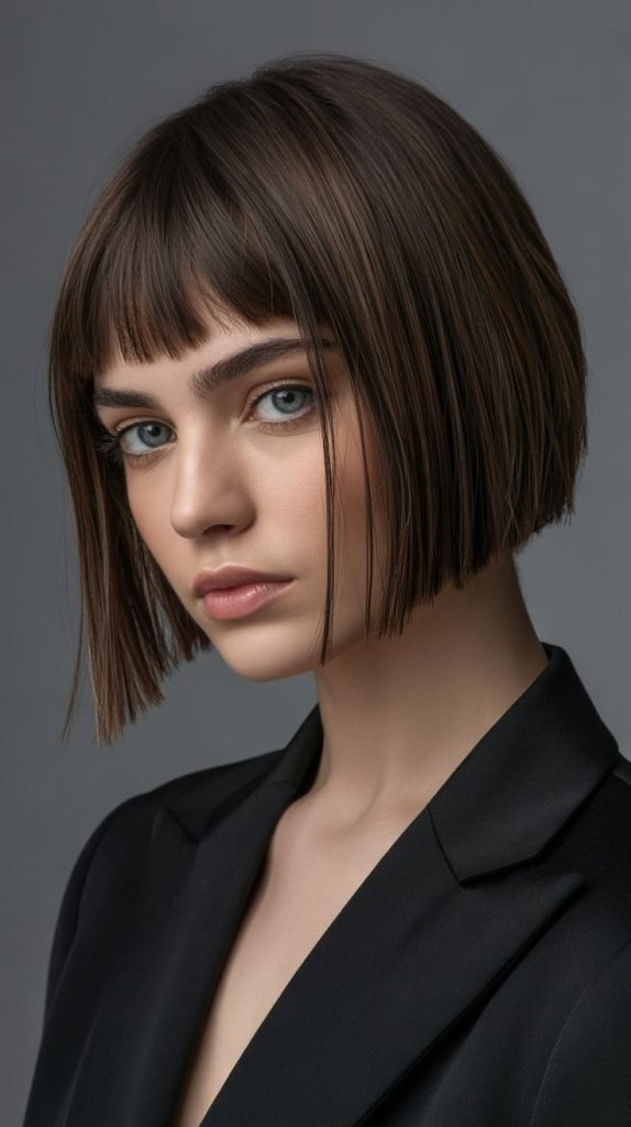 Micro Fringe Bob with Curtain Bang Sides