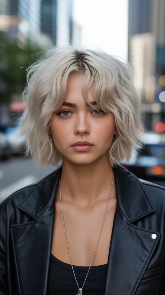 Choppy Bob with Piece-y Fringe