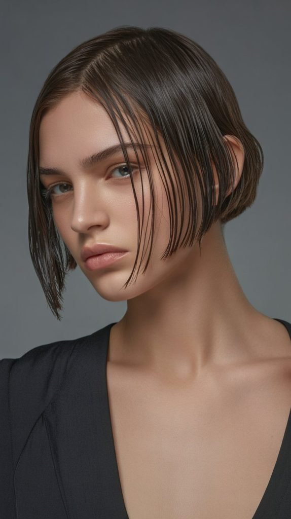 Inverted Bob with Dramatic Angle