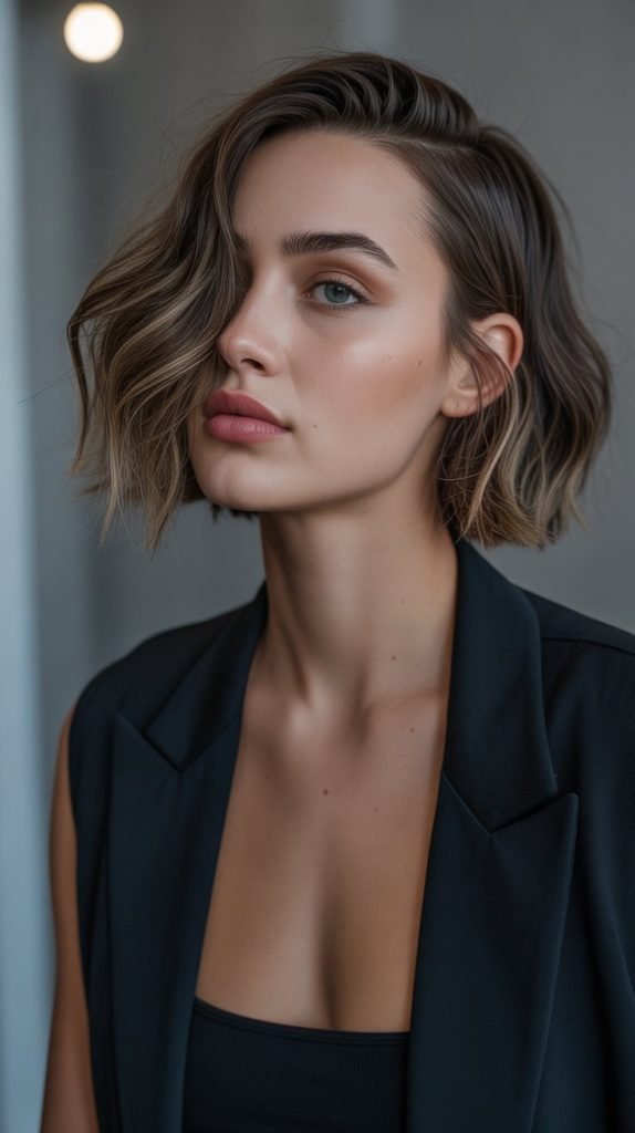  Chin Bob with Undercut for Contrast