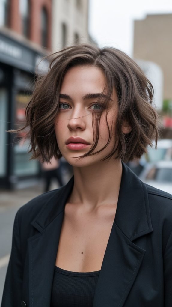 9. Choppy Neck-Length Bob