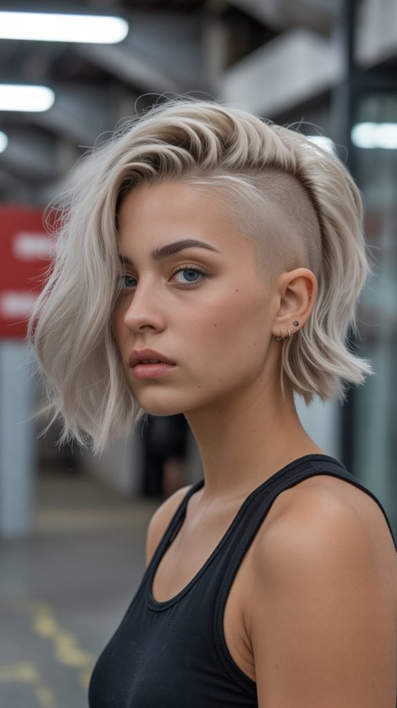 Modern Blonde Bob with Undercut