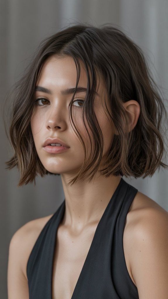 Chin-Length Disconnected Bob