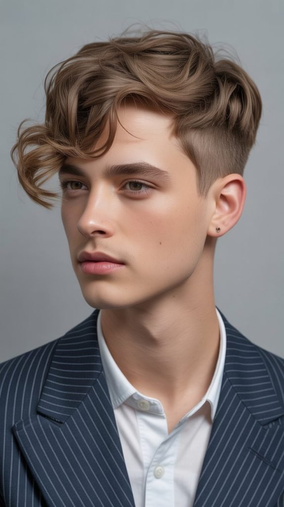 Wavy Side-Swept Bangs