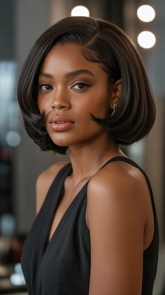 Sleek Feathered Bob