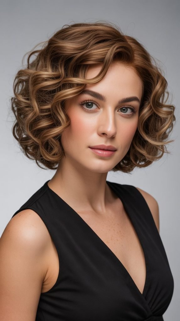 Curly Bob with Graduated Layers