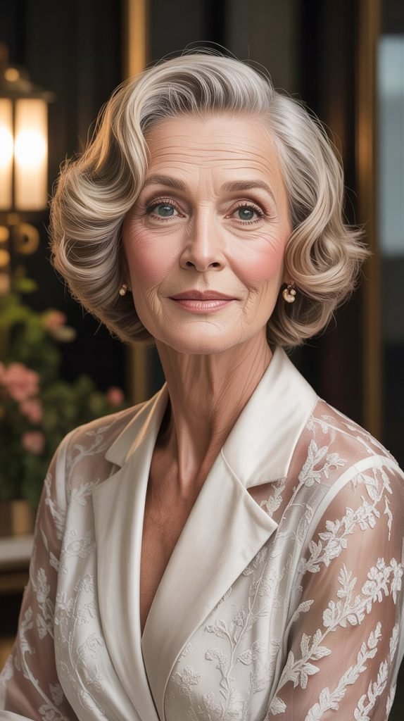 25. Face-Framing Bob with Soft Curl