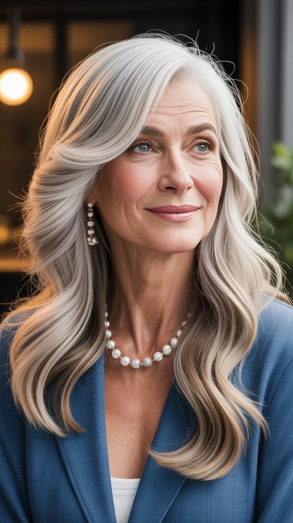 4. Side-Swept Bangs with Long Hair