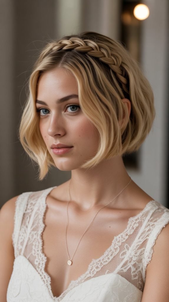 Dutch Crown Braid Bob