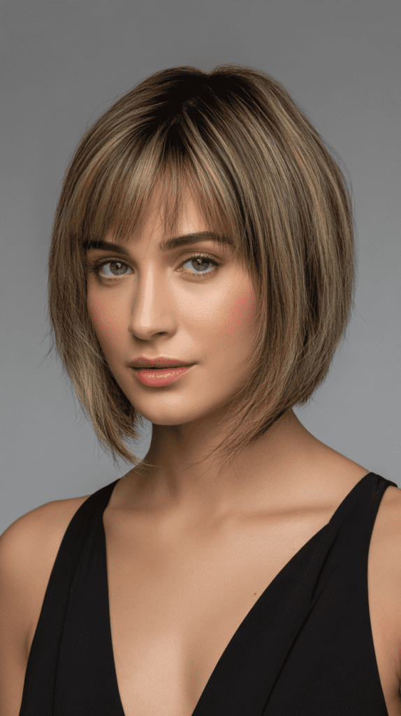 Angled Bob with Graduated Bangs