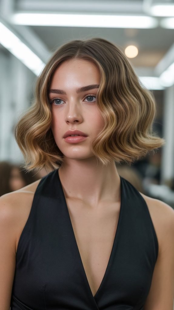 Blunt Cut Wavy Bob