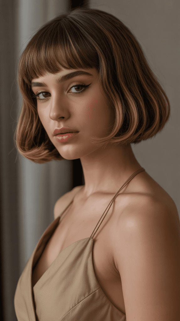  Angled Bob with Baby Bangs