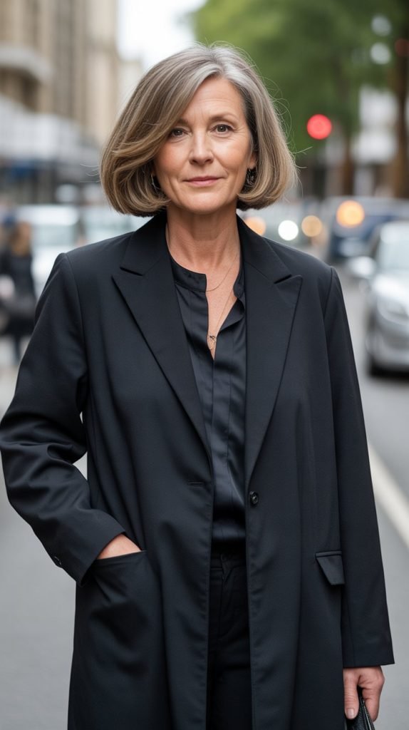 25. Modern Chin Bob with Contemporary Elements