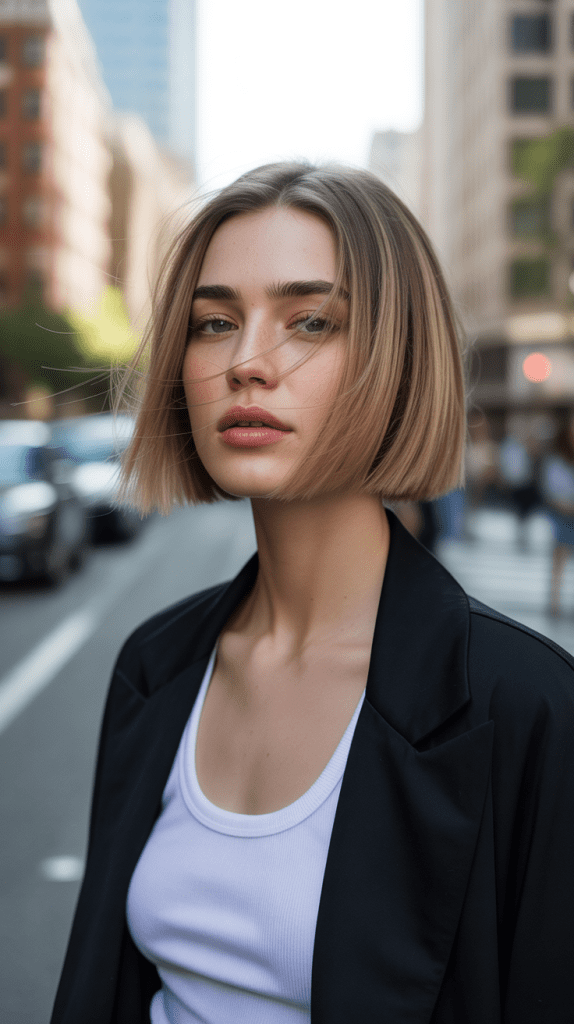 Edgy Razor-Cut Bob